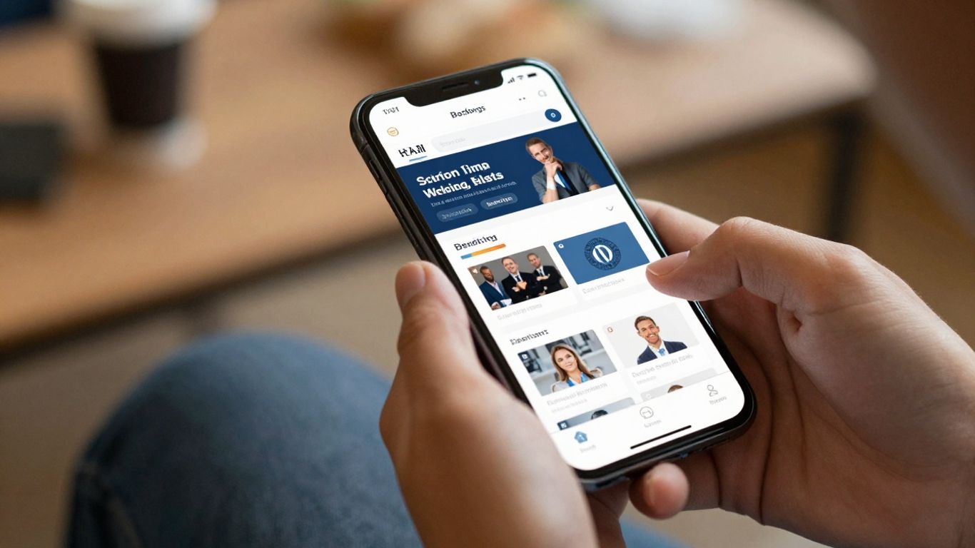 Person using a betting app on a smartphone.