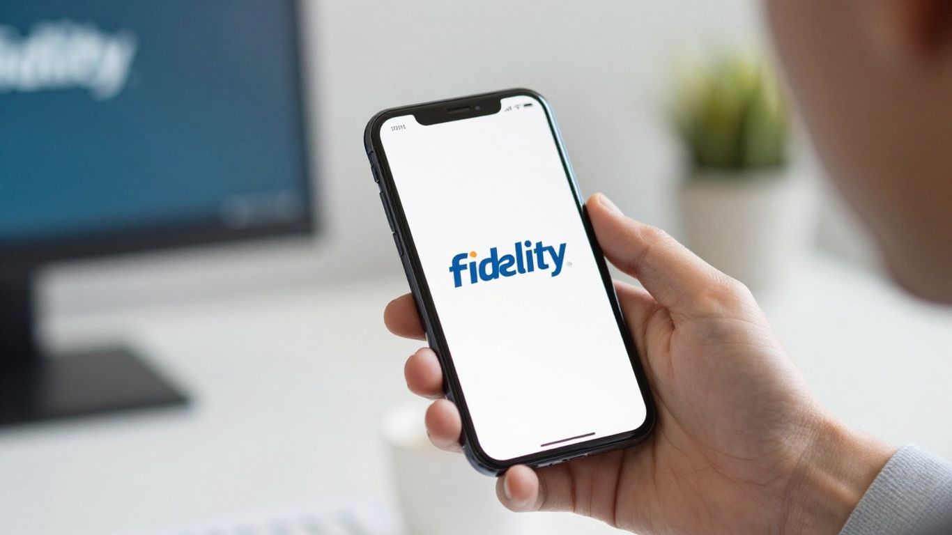 Fidelity Investments customer service support on a smartphone.