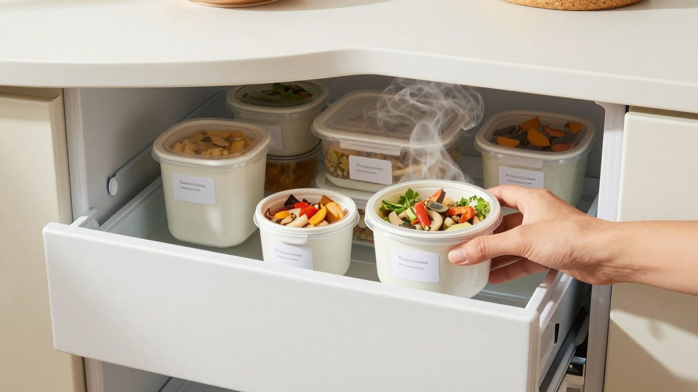 Frozen Indian meals ready for home storage