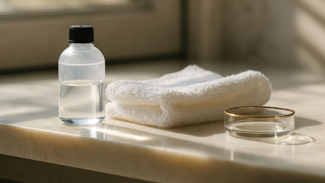 A water-based lubricant bottle beside a clean towel