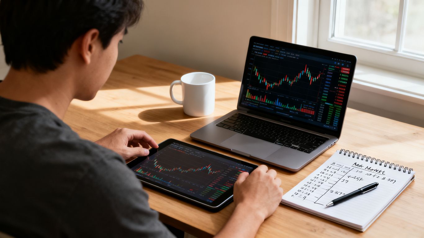 Un trader comparant les sessions de marché à un bureau