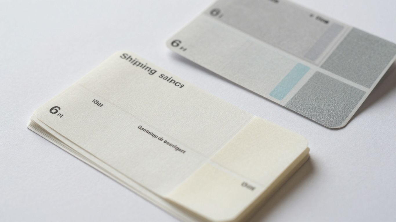 Shipping labels of various sizes and textures.