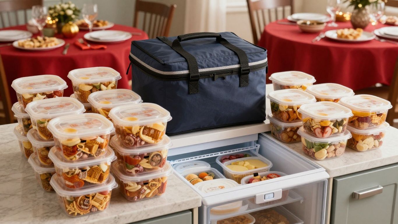 Frozen meal delivery prepared for New Year gathering