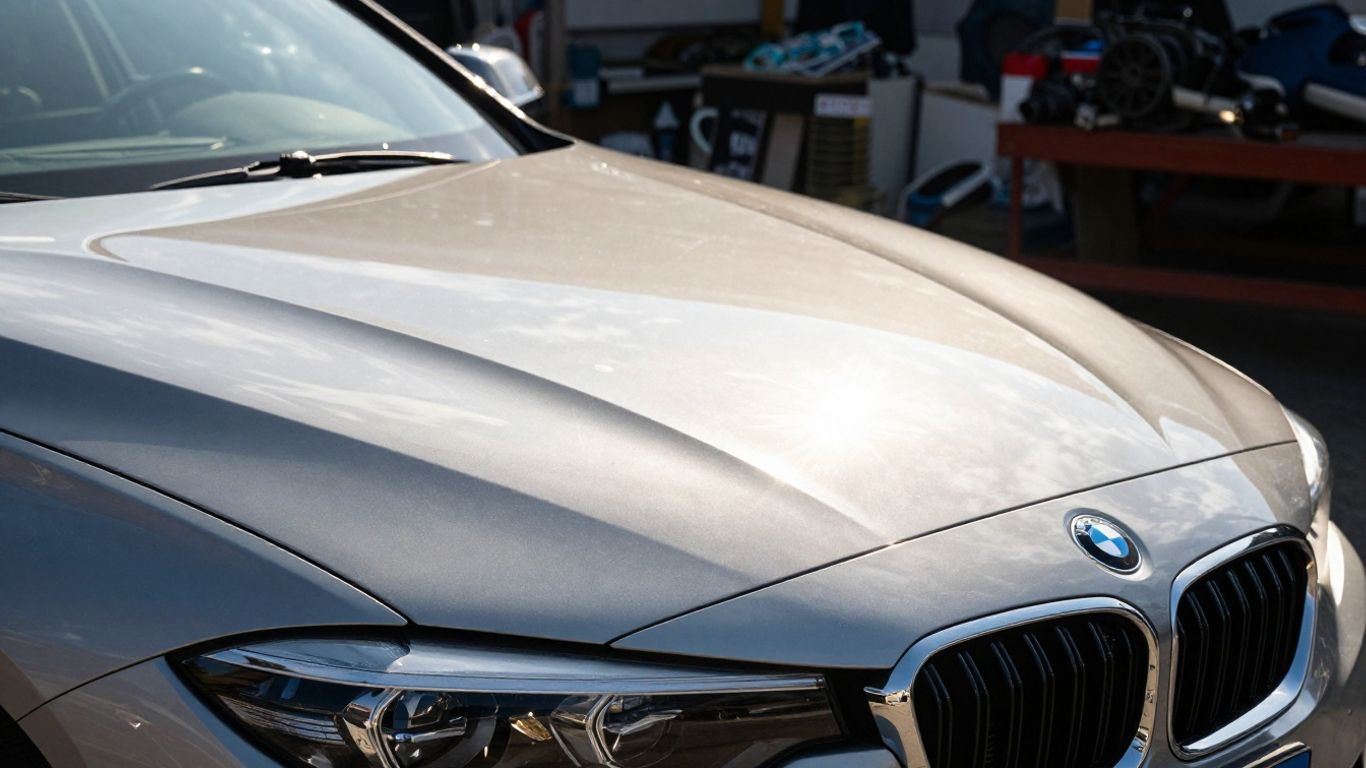 BMW 3 Series car with automotive parts