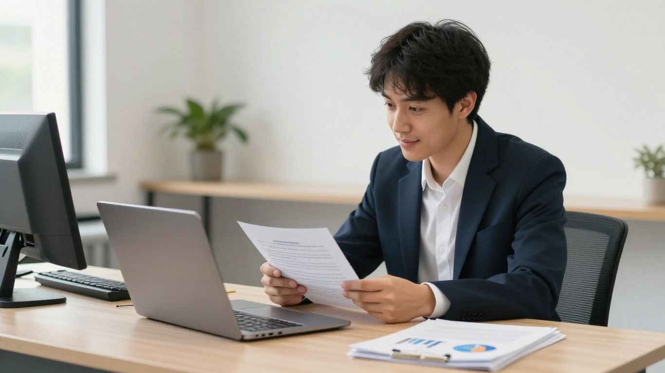 Advisor helping student review loan terms at desk