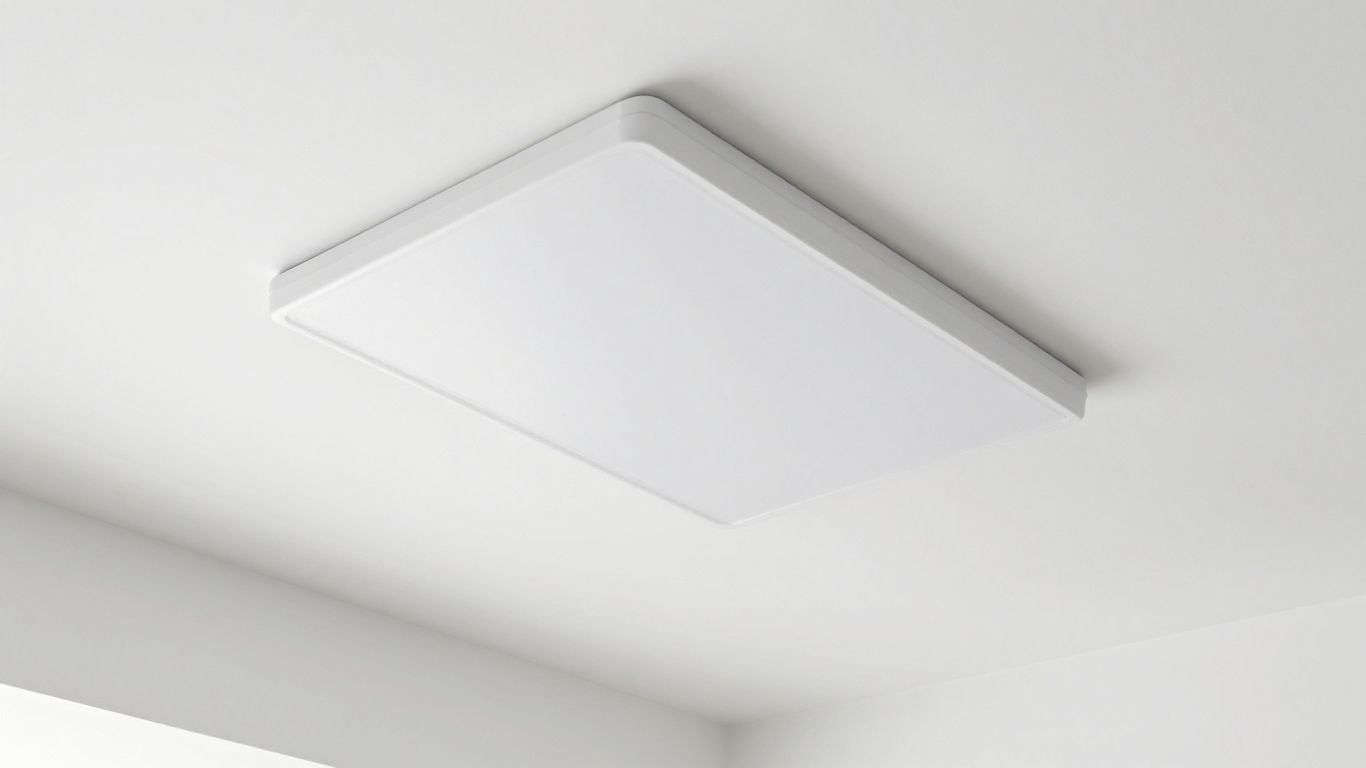 Smooth white stretch ceiling installation