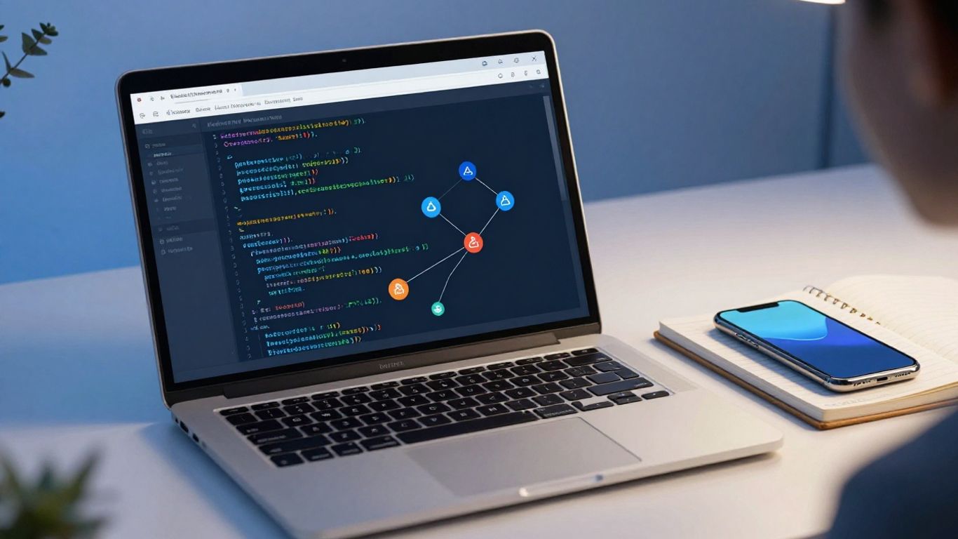 Technical website audit on laptop screen