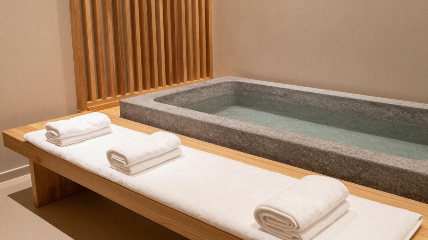 Ambiance sereine d'un spa urbain luxueux