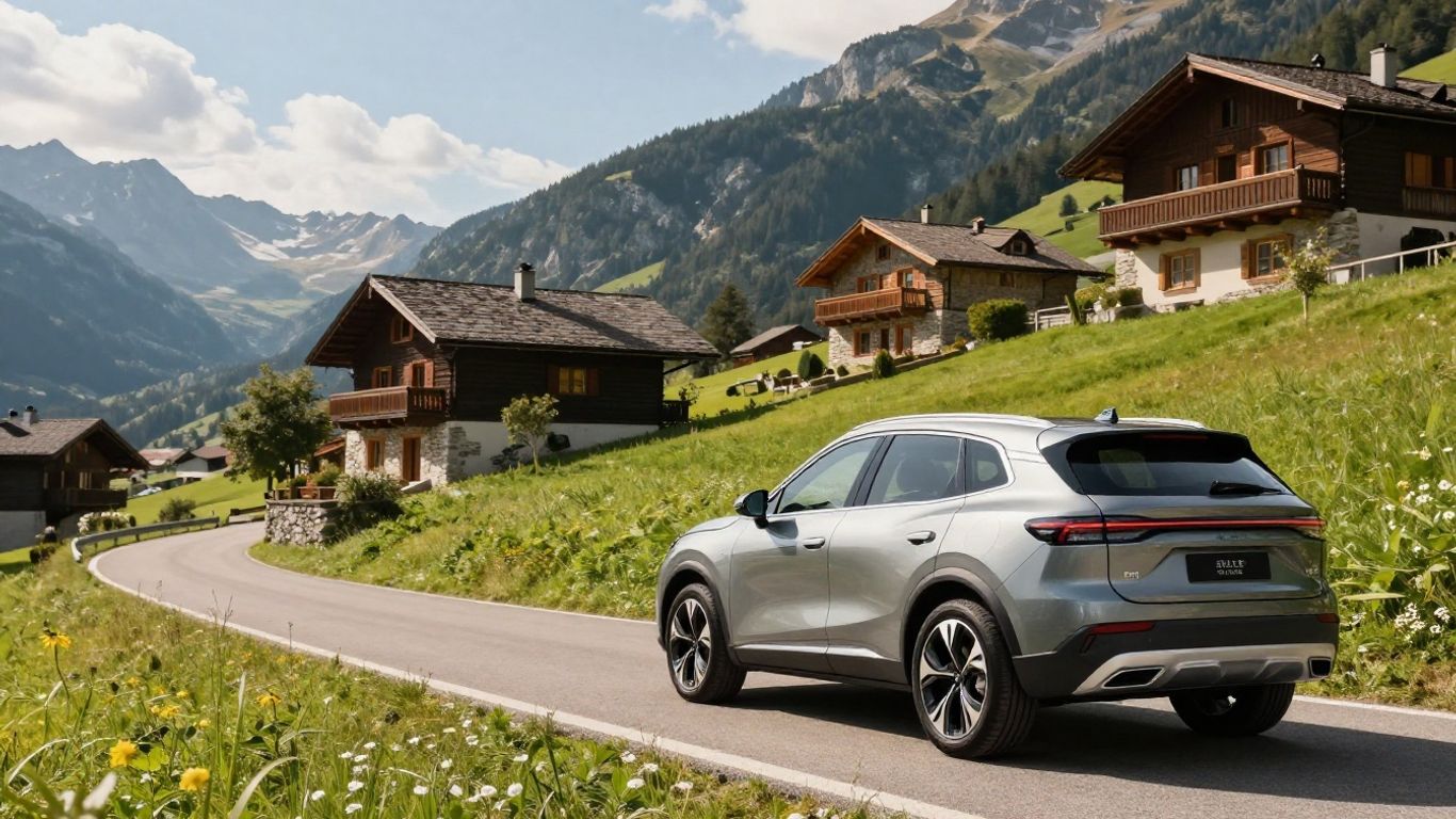 Hyundai Tucson vor alpiner Landschaft