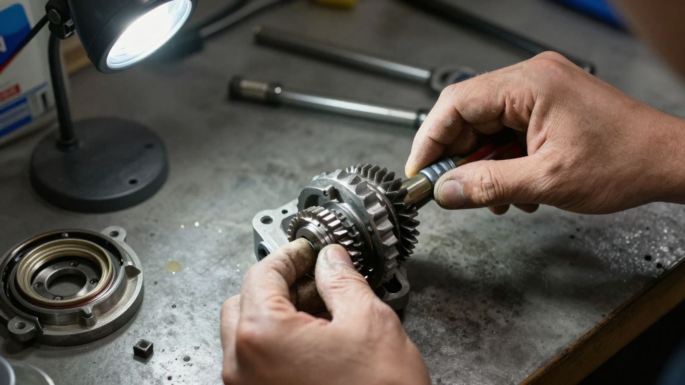 Used Subaru differential inspected in a workshop