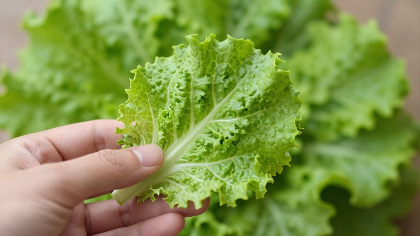 Person hält grünes Blattgemüse, gesunde Ernährung