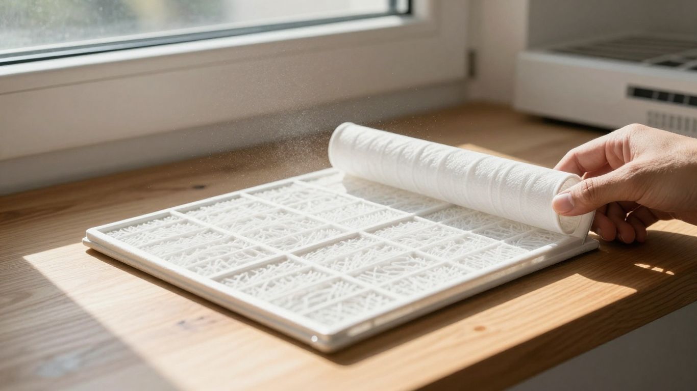 HVAC air filter maintenance for spring tune-up.