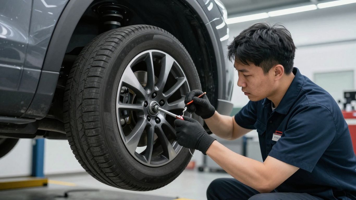 Professional technician work on interior
