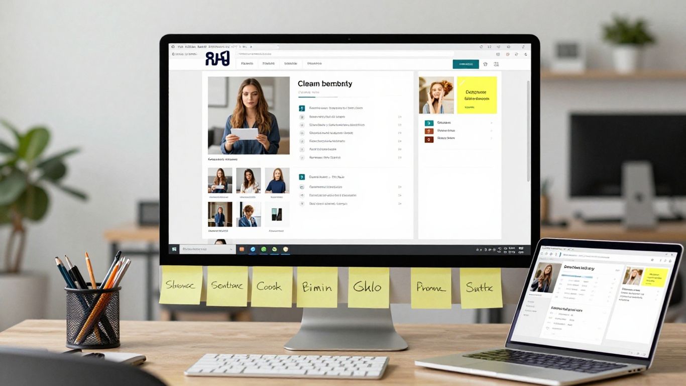 Content editor refining headings and page layout