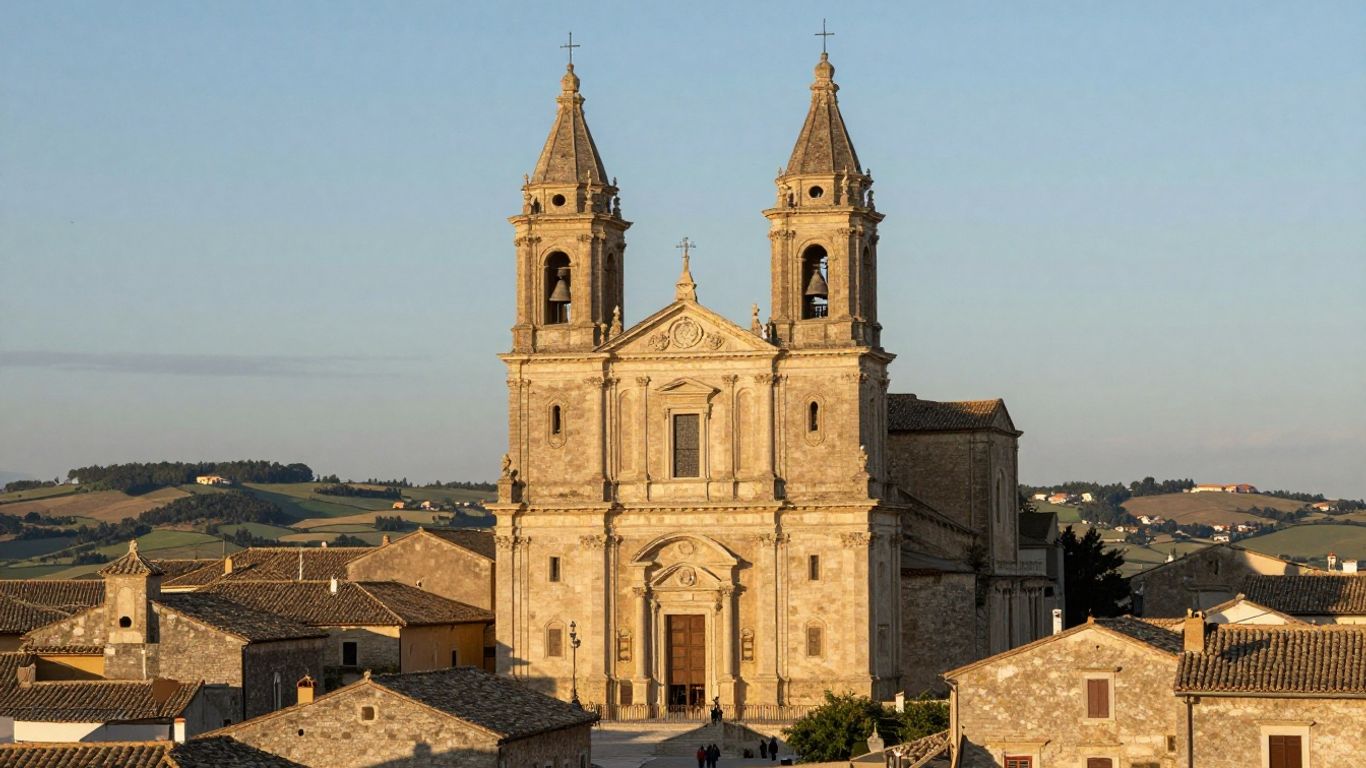 Basilica and rooftops of Loreto