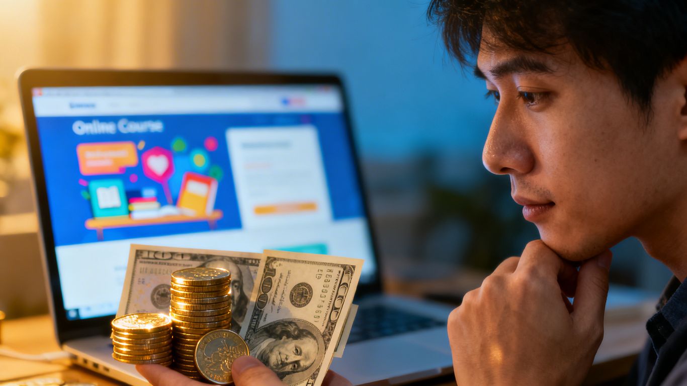 Online course pricing for profit