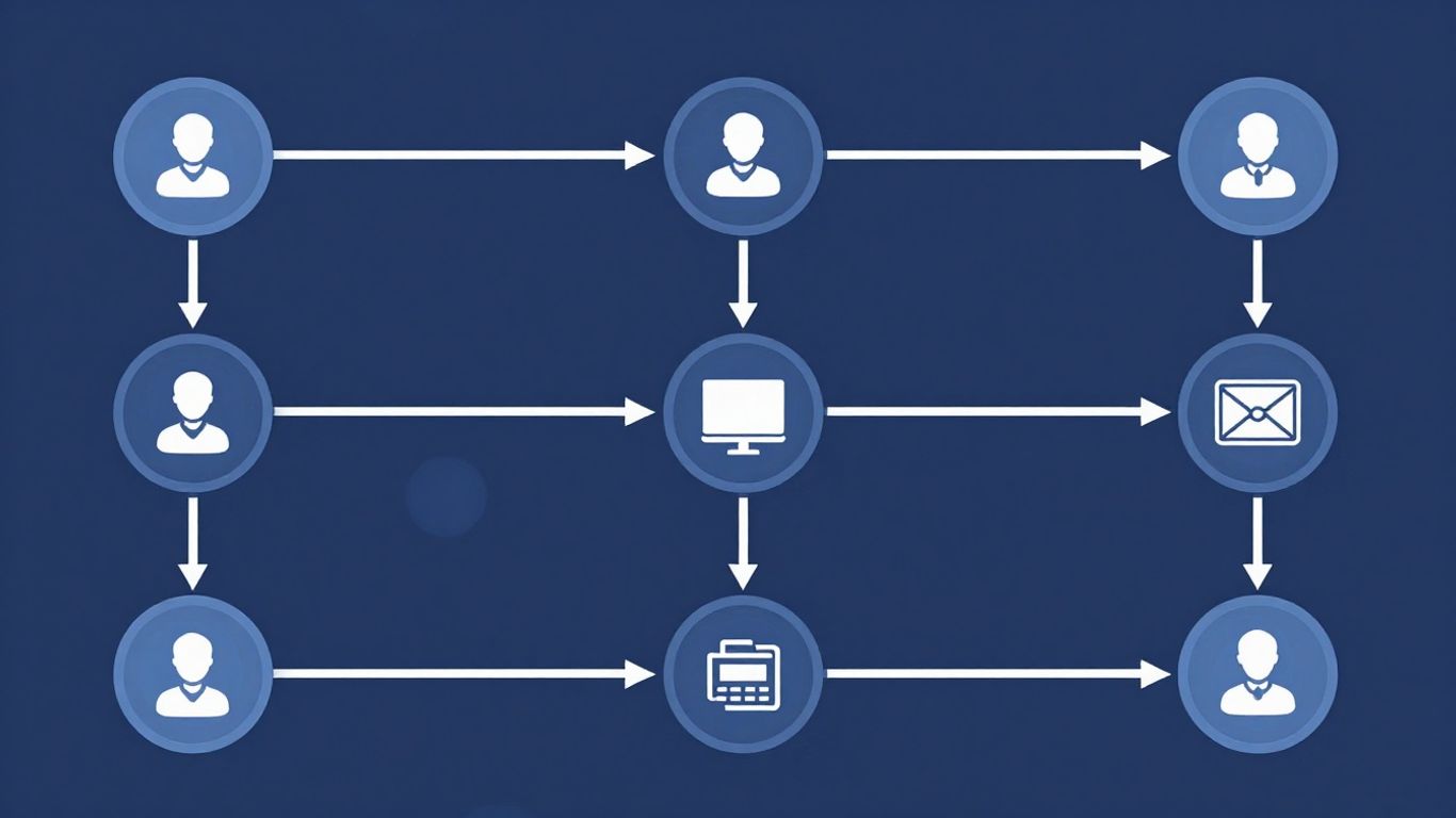 Technical illustration of network nodes and connections.