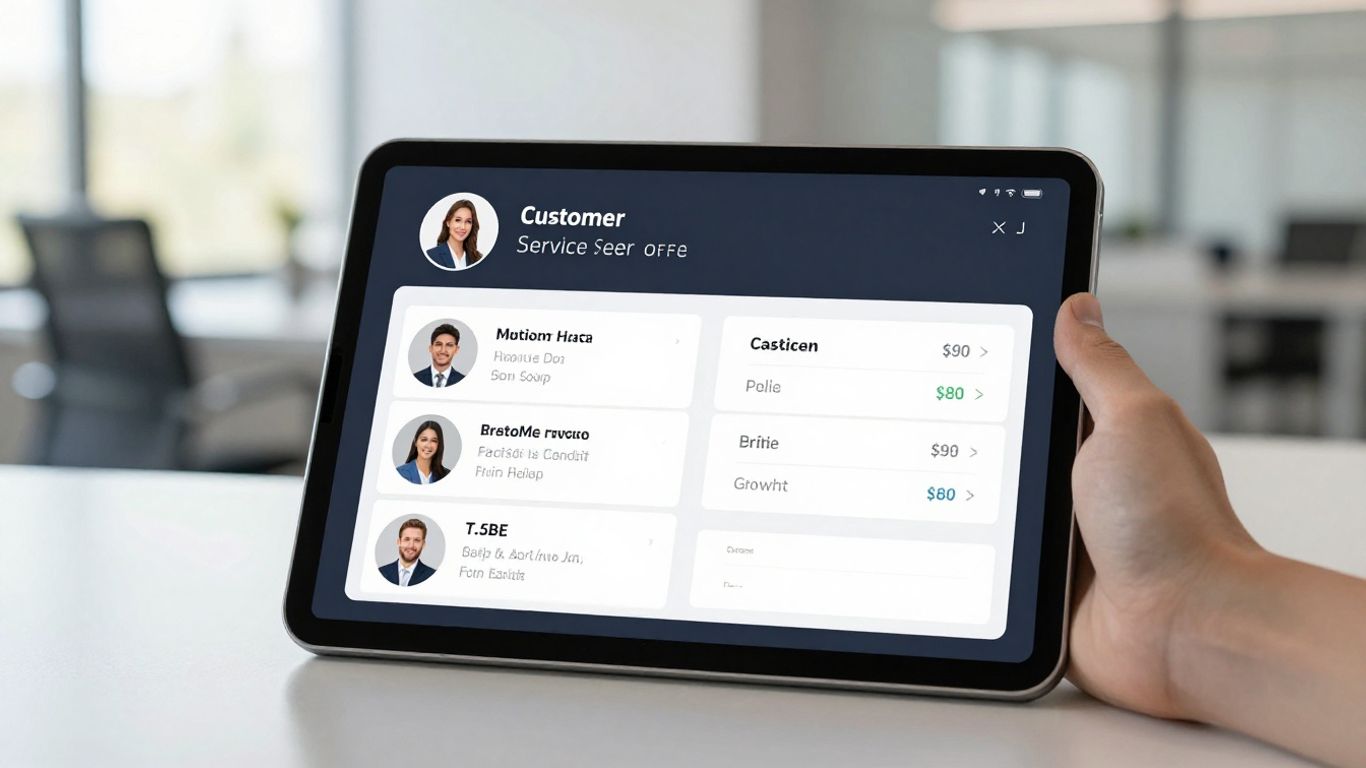 Digital interface showing automated support metrics