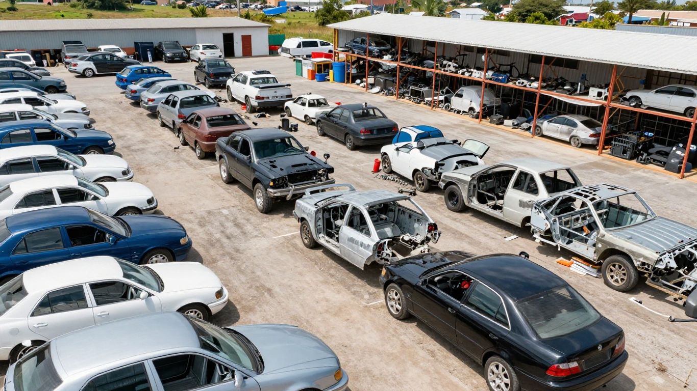 Professional auto salvage facility