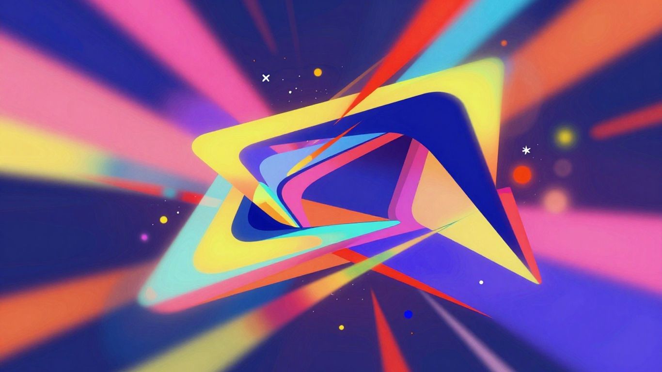 Abstract AI music video visualizer with flowing colors.