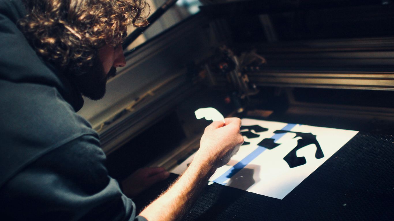 Intricate laser-cut acrylic geometries