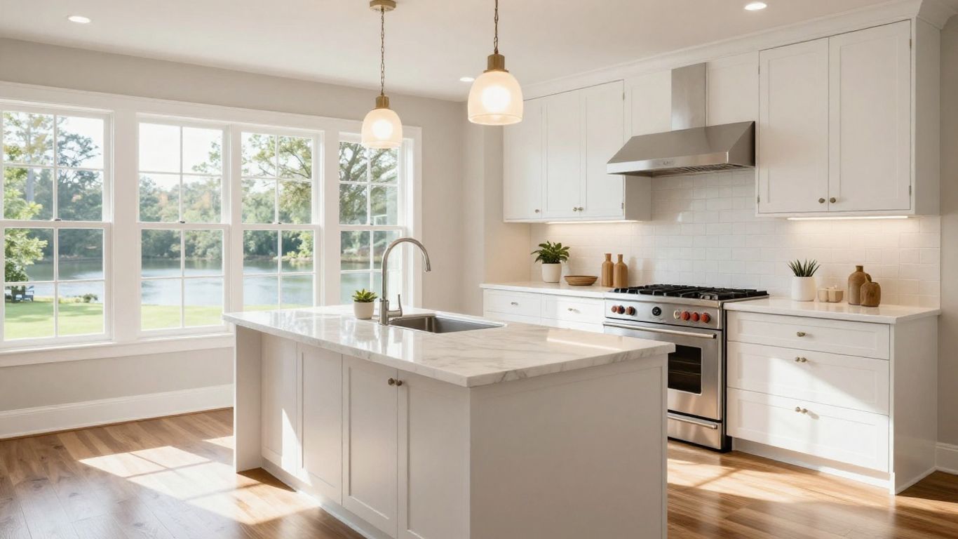 Renovated kitchen in Berkeley Lake, Georgia