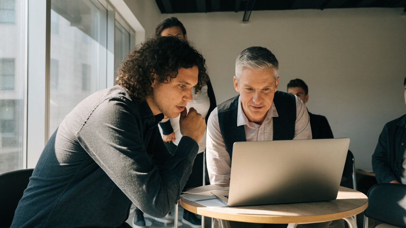 Founder and sales leader reviewing a pipeline together