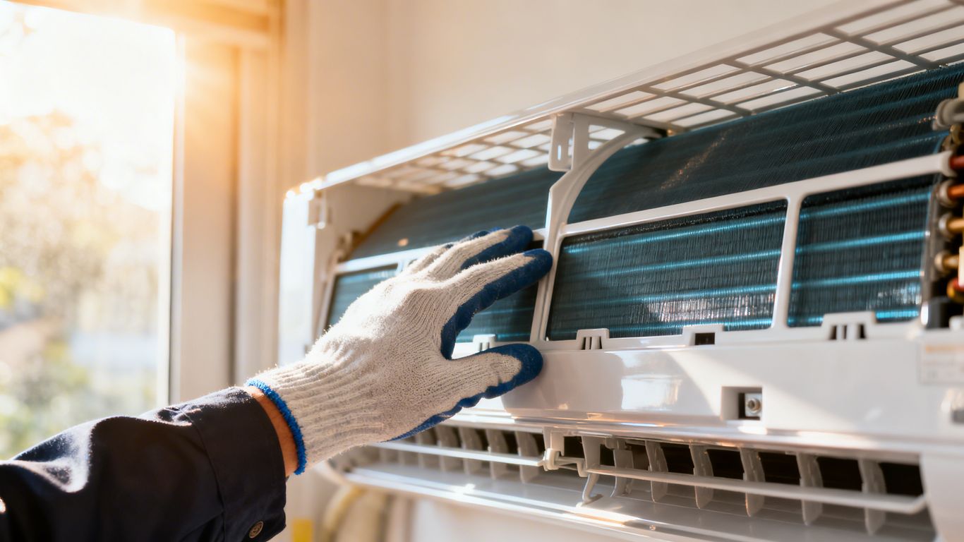 AC unit maintenance for summer readiness.