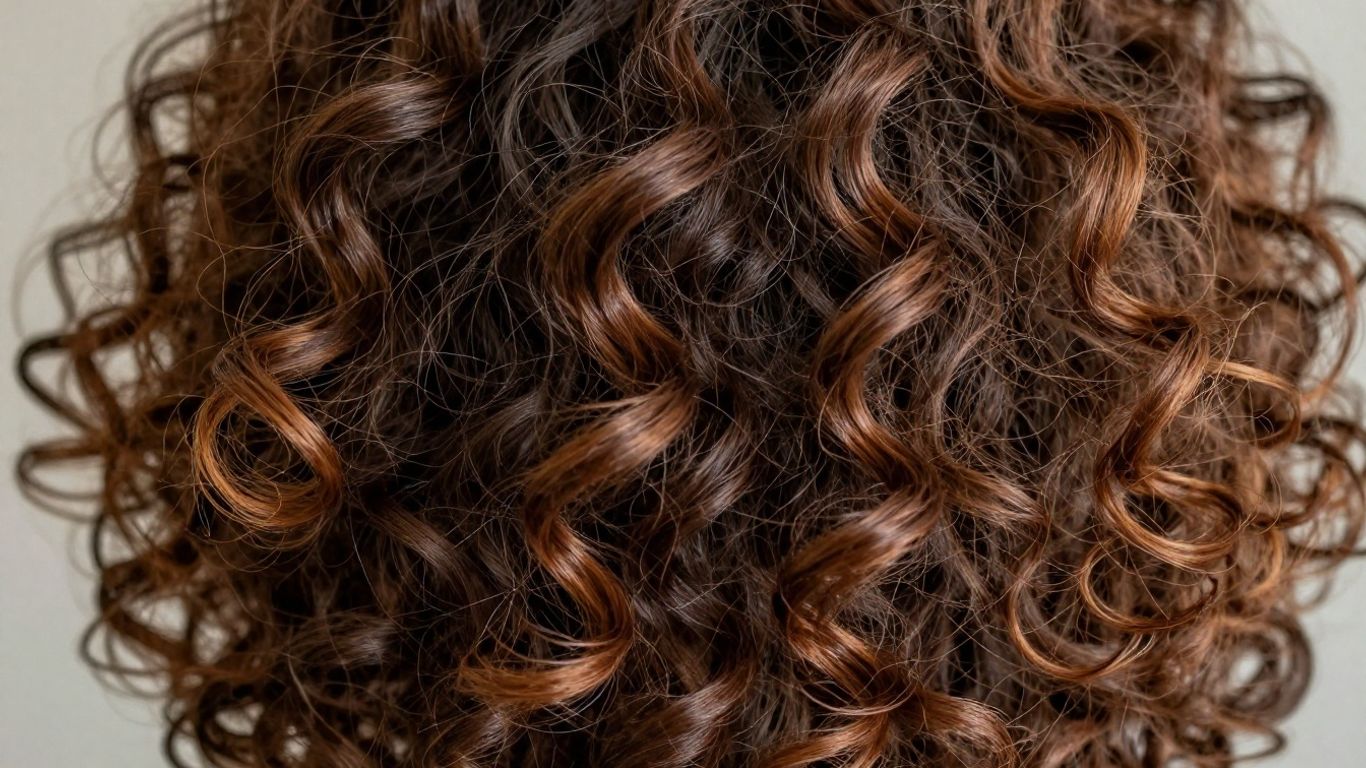 Healthy, defined curly hair after clarifying.