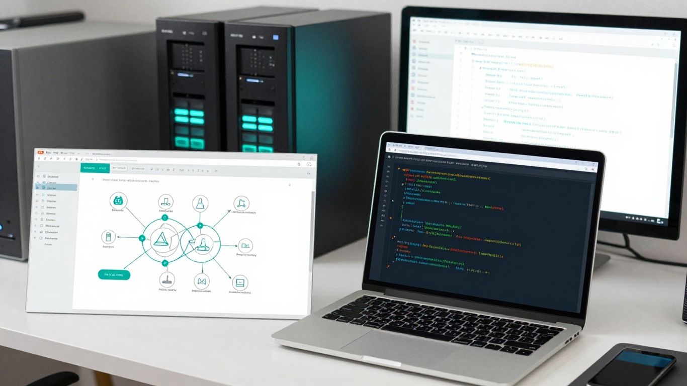 Technical SEO workspace with crawl paths and page connections