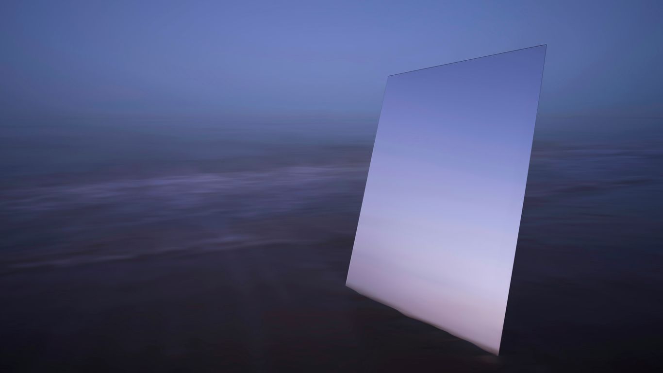 rectangular white screen