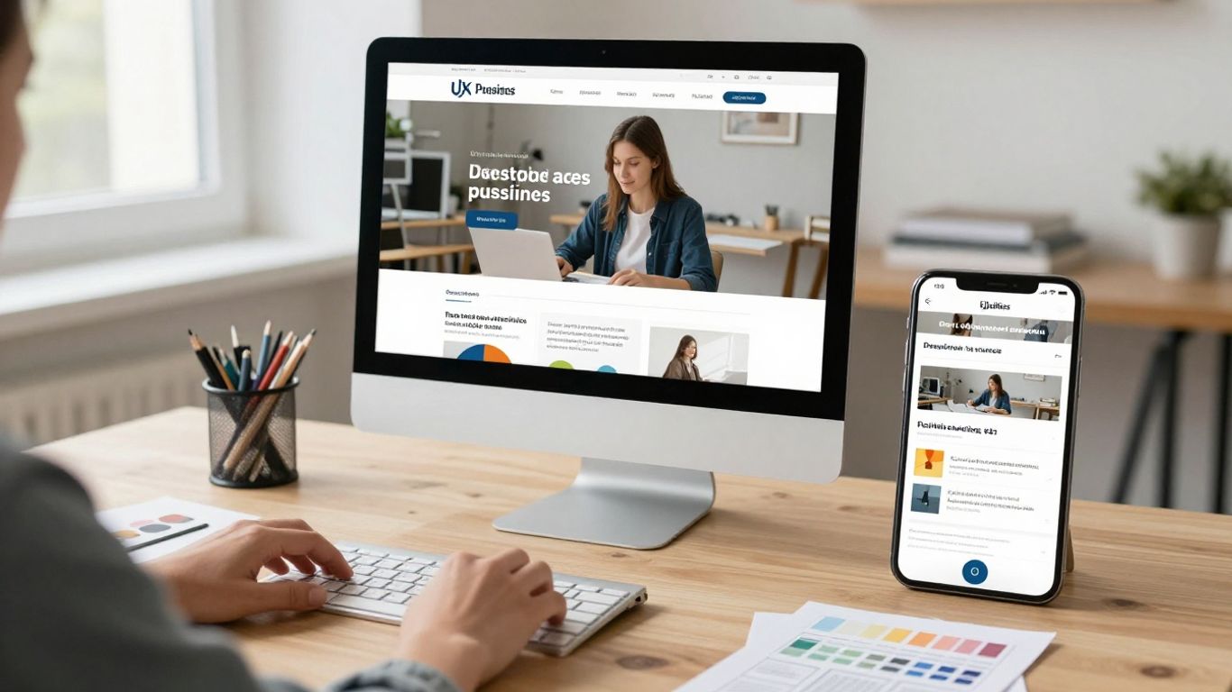 Modern UK small business website workspace