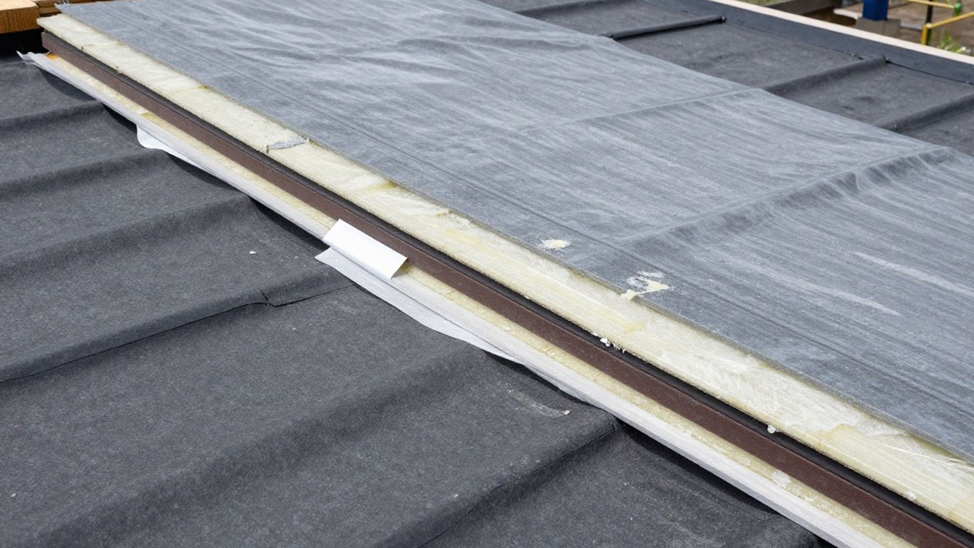 Isolation et étanchéité d'un toit plat