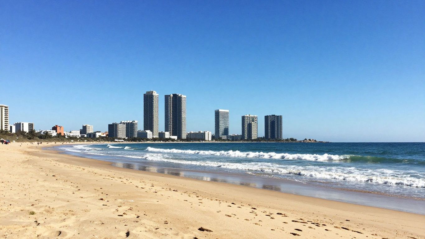 Golden sands of the coastal sunshine strip