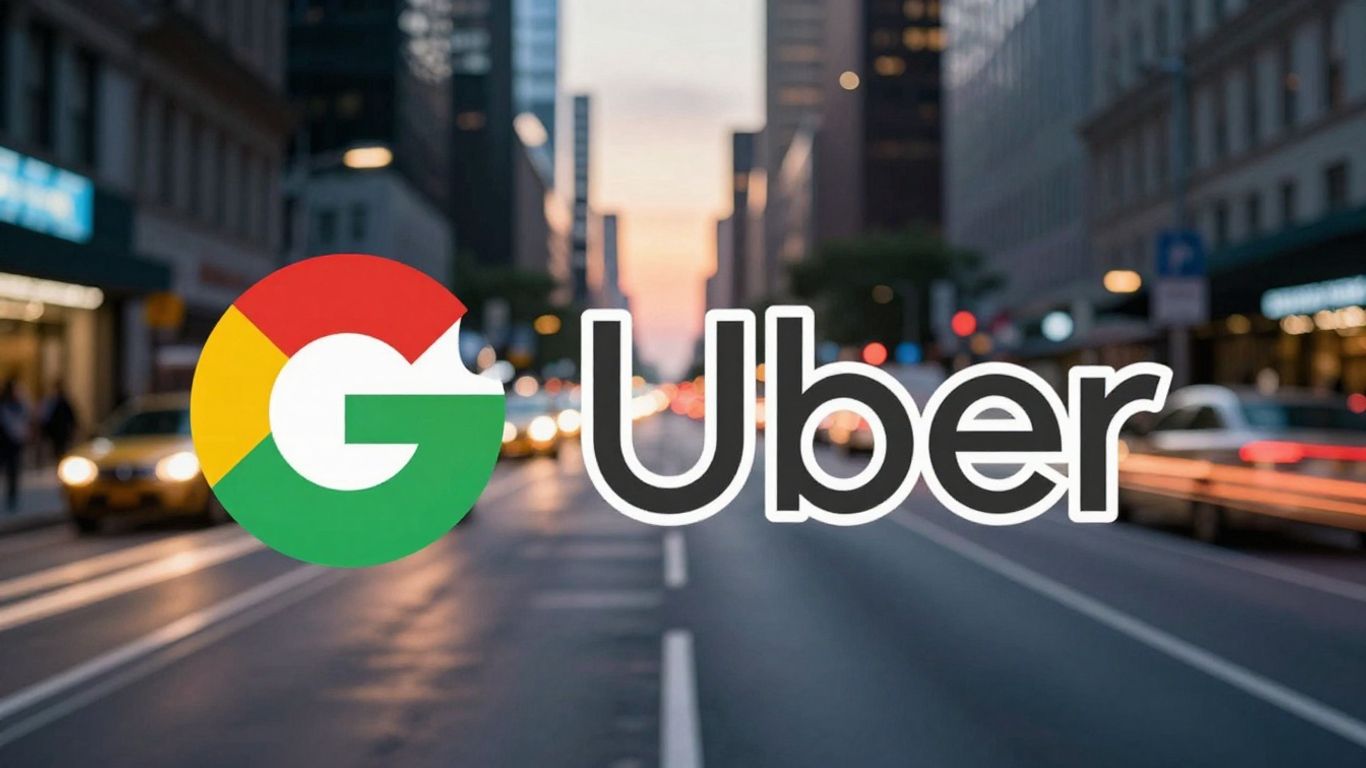 Google and Uber logos merging