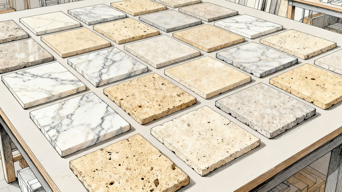 Baldosas de piedra natural en varios acabados