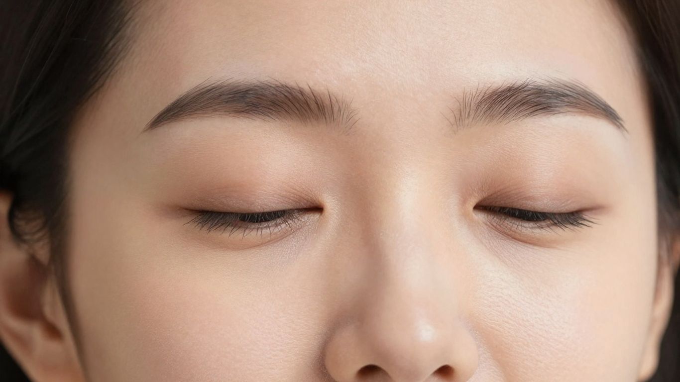 Close-up of smooth facial skin with minimized pores.