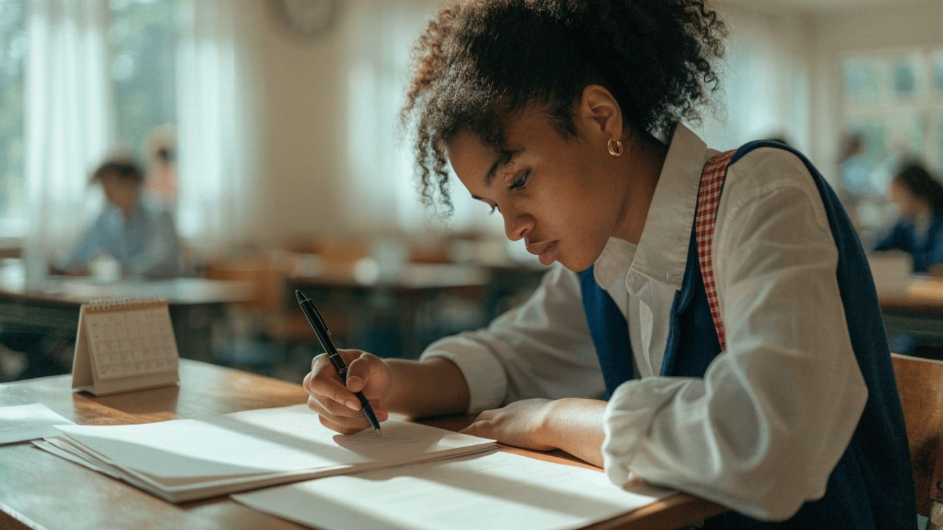 A prospective student reviewing CNA program documents