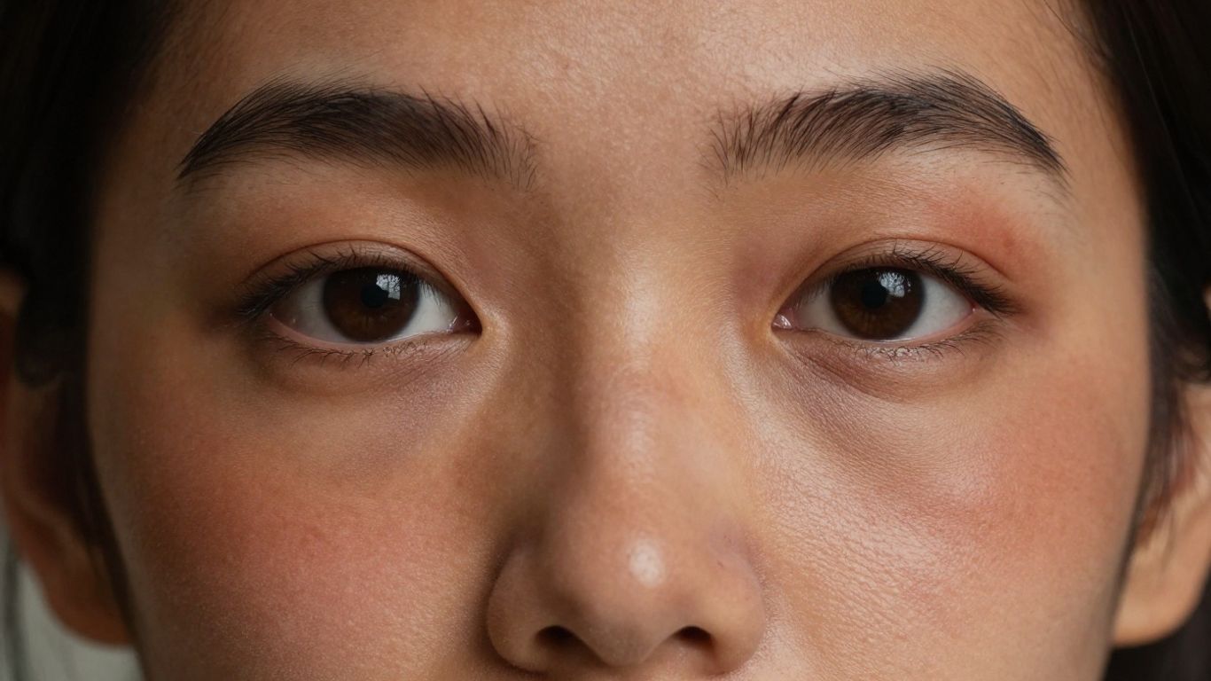 Person with mixed skin tones and hyperpigmentation.