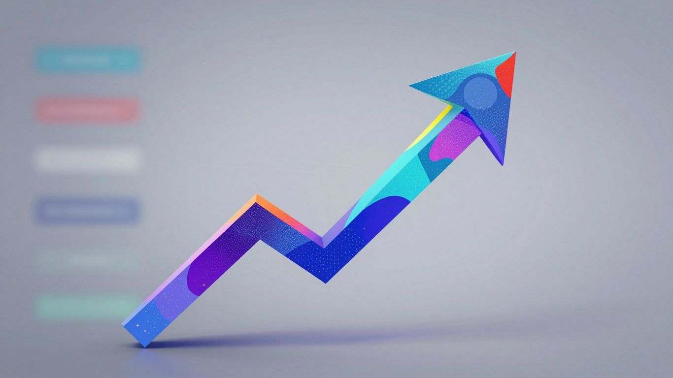 Abstract upward arrow symbolizing growth on X.