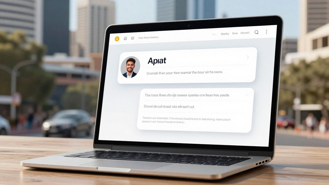 AI chatbot on a laptop screen