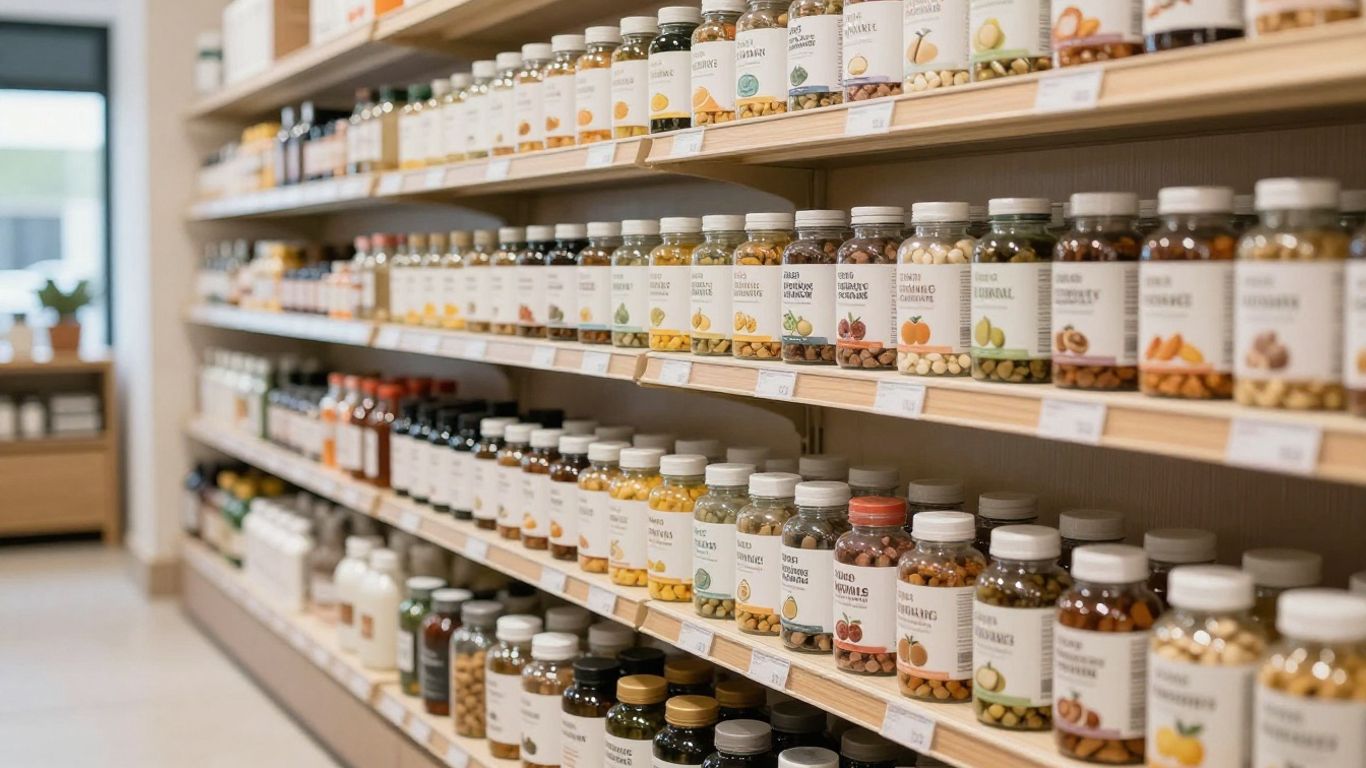 Health food store selection