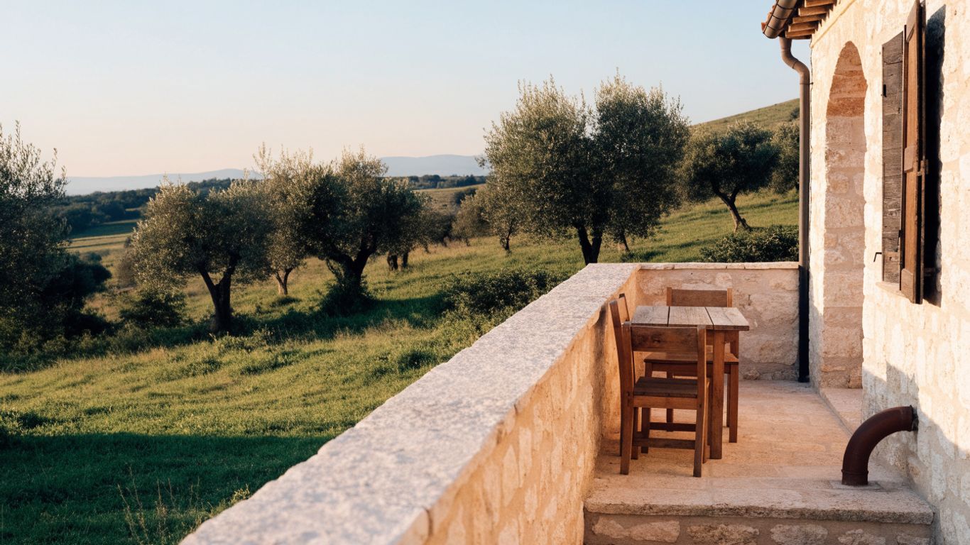 Apartment terrace overlooking Marche countryside