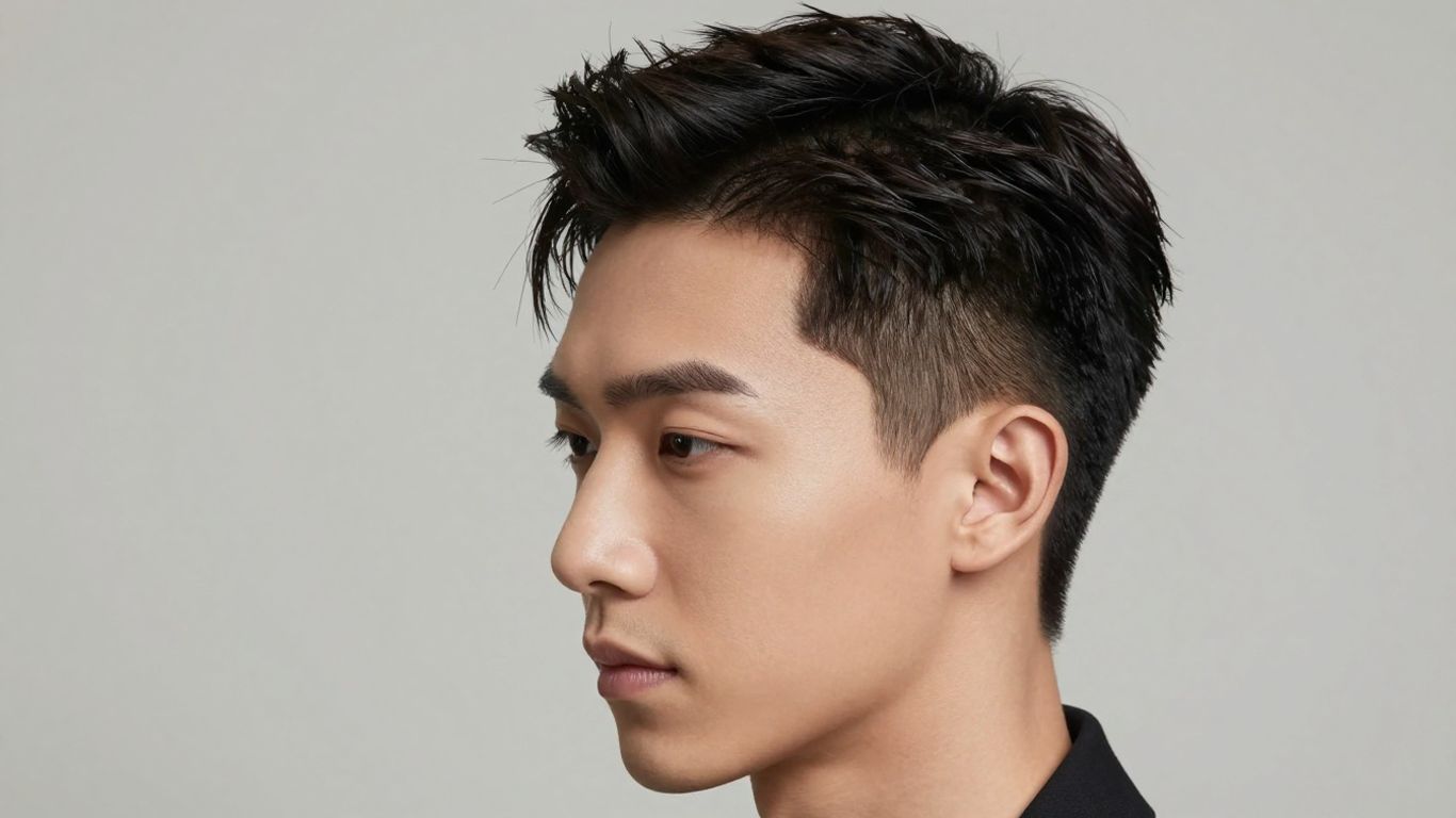Man with modern Asian haircut