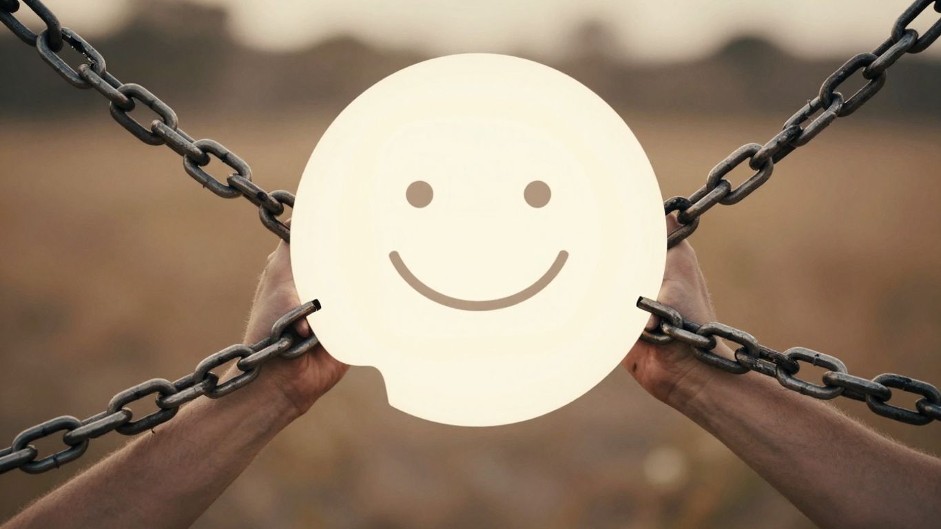 Person breaking free from chains, symbolizing overcoming ADHD self-sabotage.