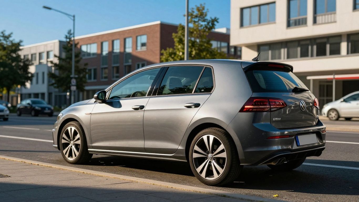 Frühes Golf 7 Modell in einer Stadt