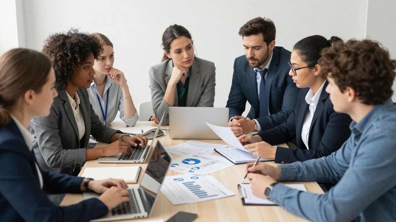 Global colleagues collaborating across cultures