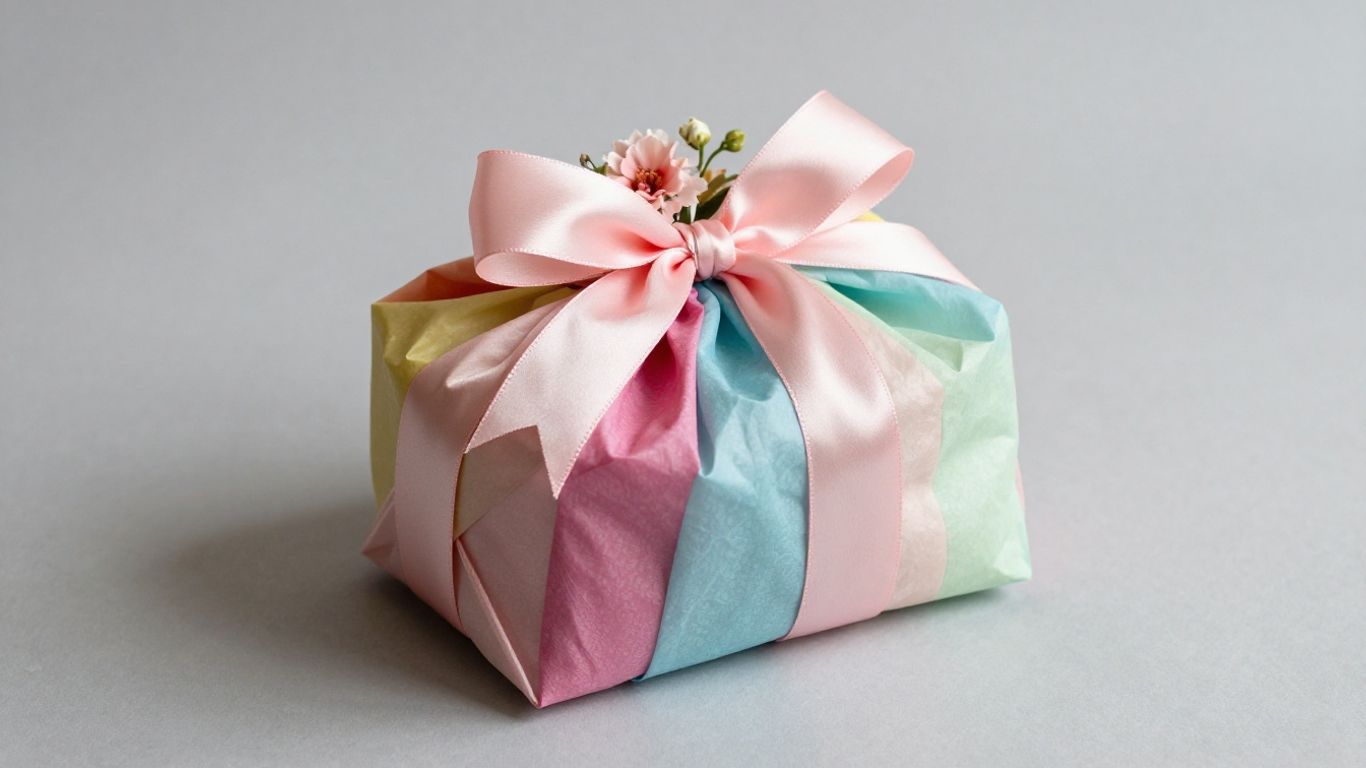 Beautifully packed purse as a gift.