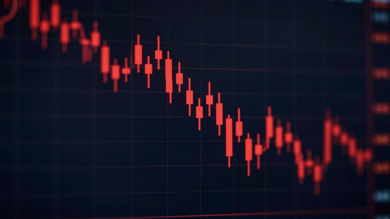 Bearish candlestick patterns indicating a market downturn.