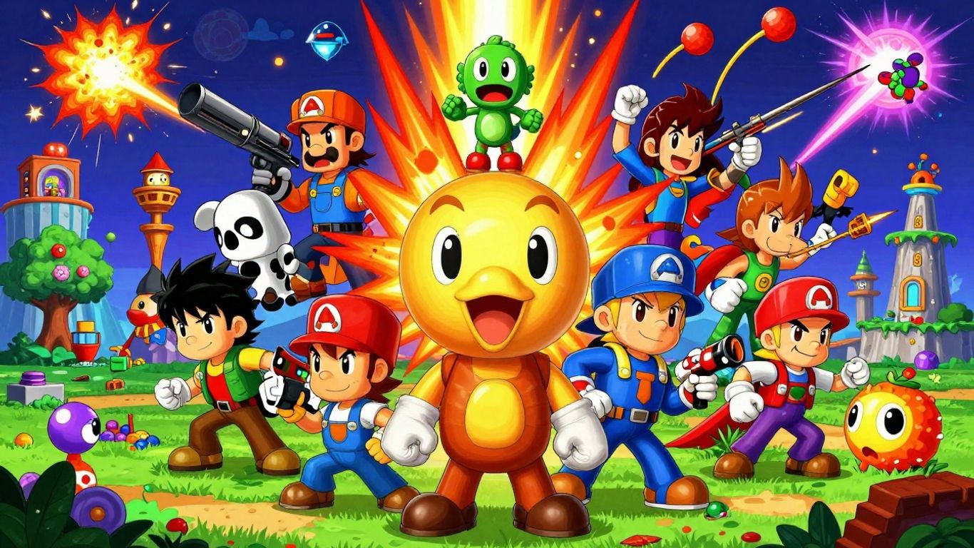 Collage of memorable video game characters and scenes from 2012.